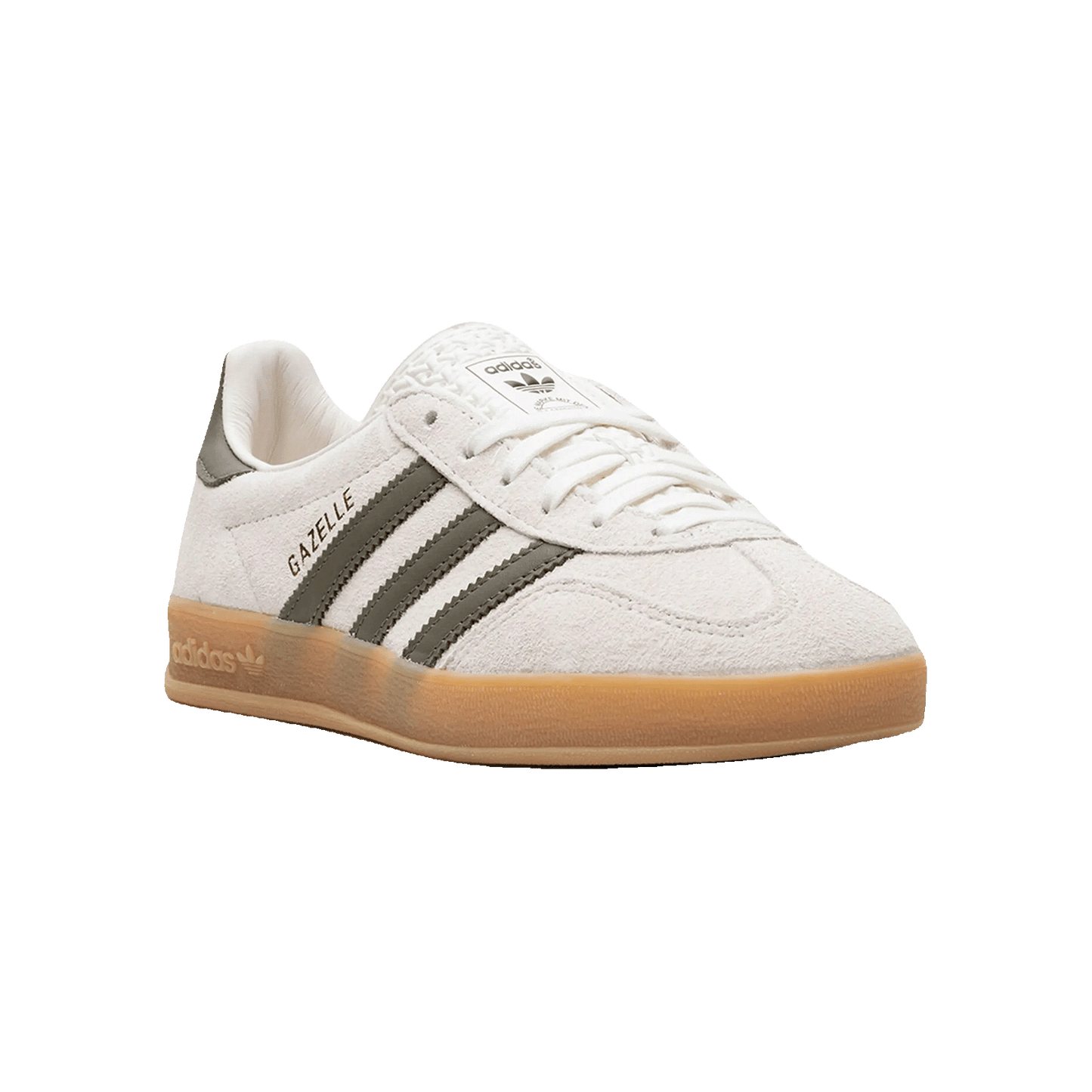 adidas Gazelle Indoor Olive Strata Cloud White Gum Side