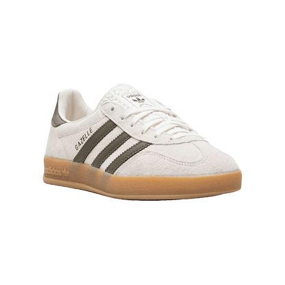 adidas Gazelle Indoor Olive Strata Cloud White Gum Side