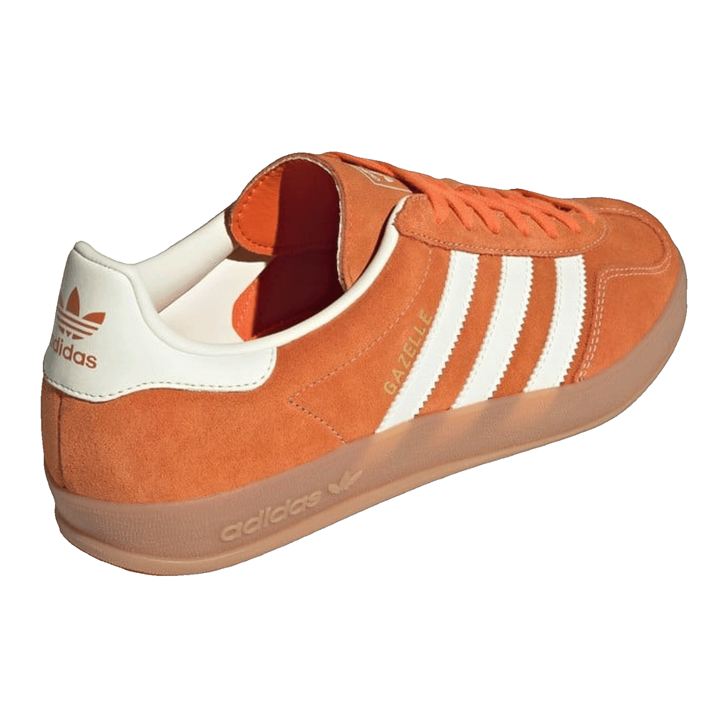 adidas Gazelle Indoor Orange Off White Gold Metallic Back JQ8392