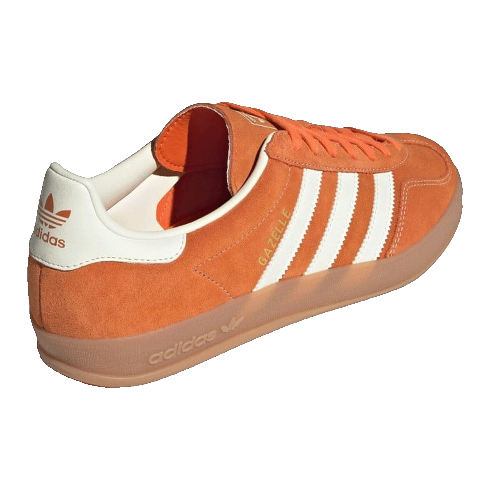adidas Gazelle Indoor Orange Off White Gold Metallic Back JQ8392