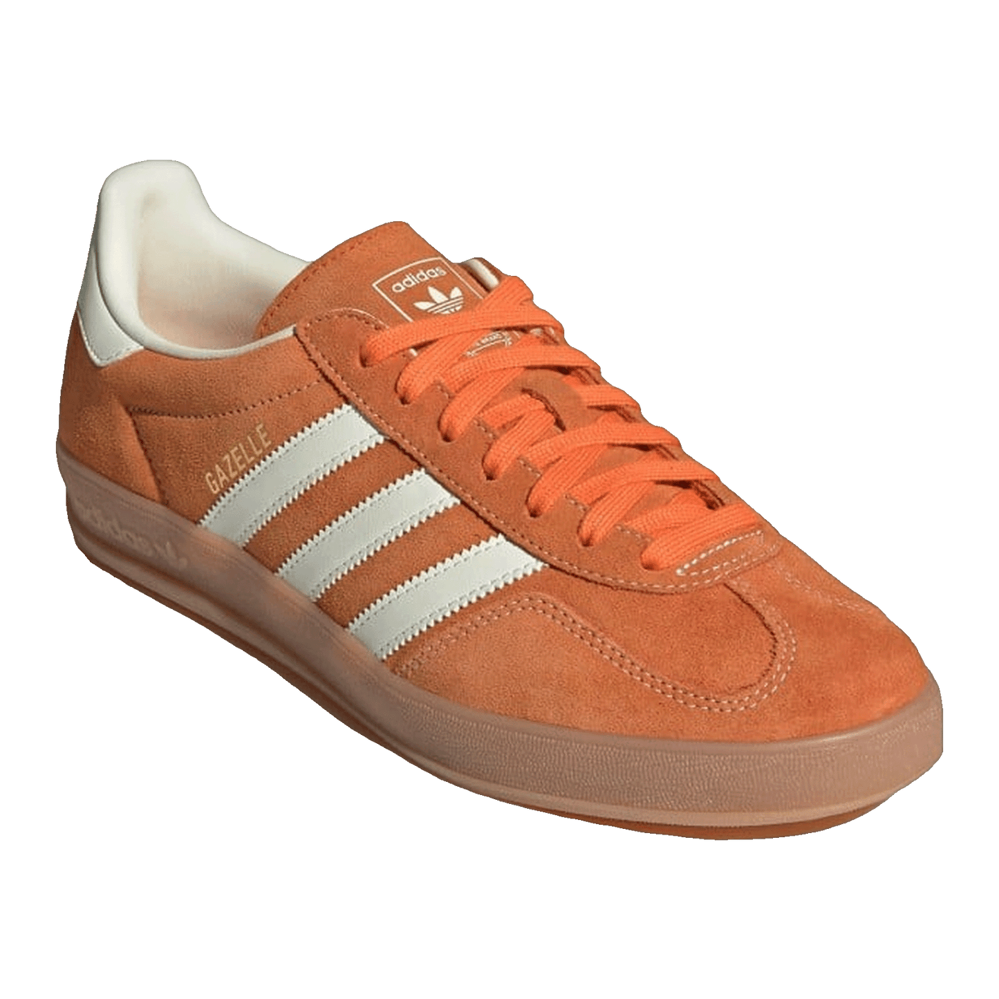 adidas Gazelle Indoor Orange Off White Gold Metallic Side JQ8392