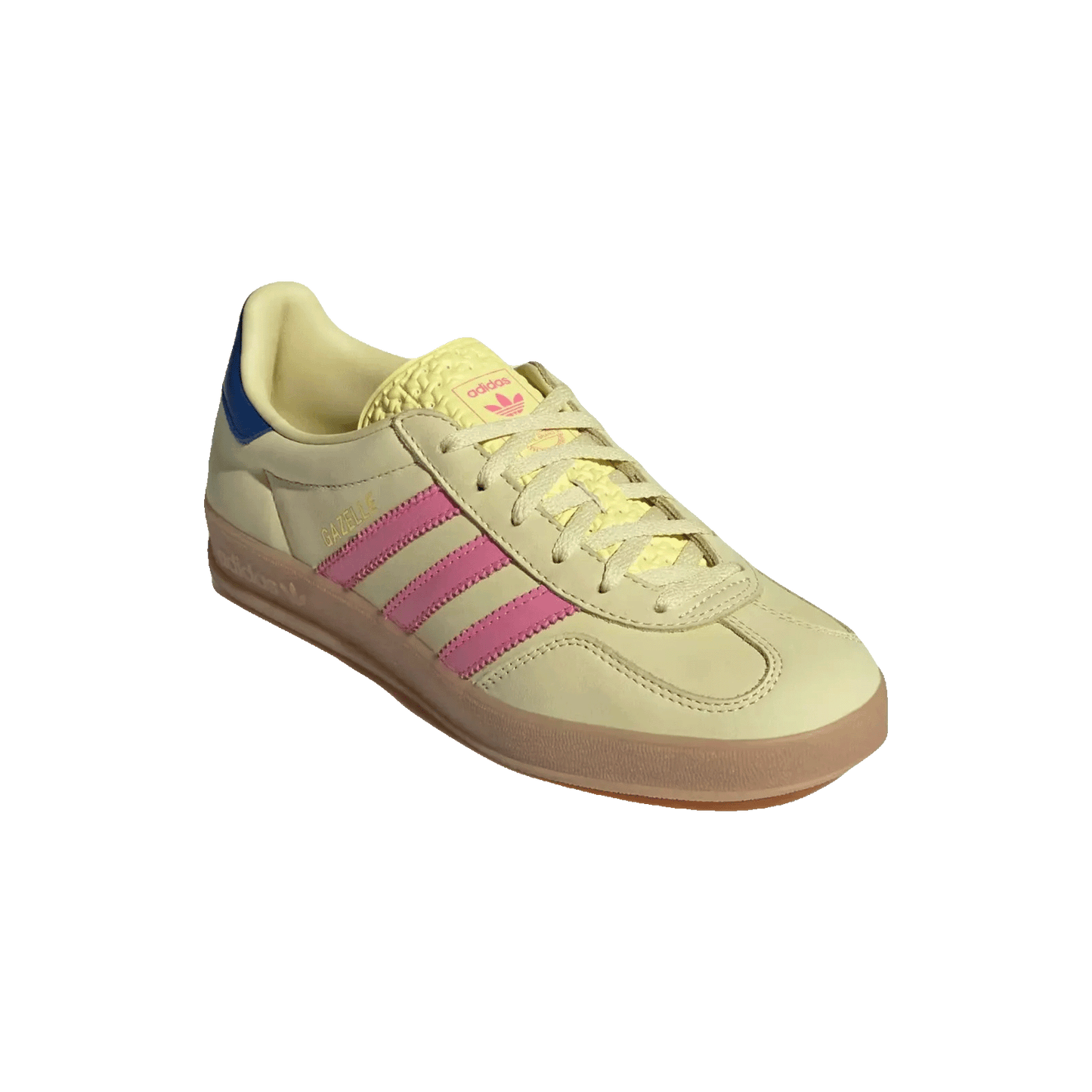adidas Gazelle Indoor Powder Yellow Lucid Pink Royal (W) Side