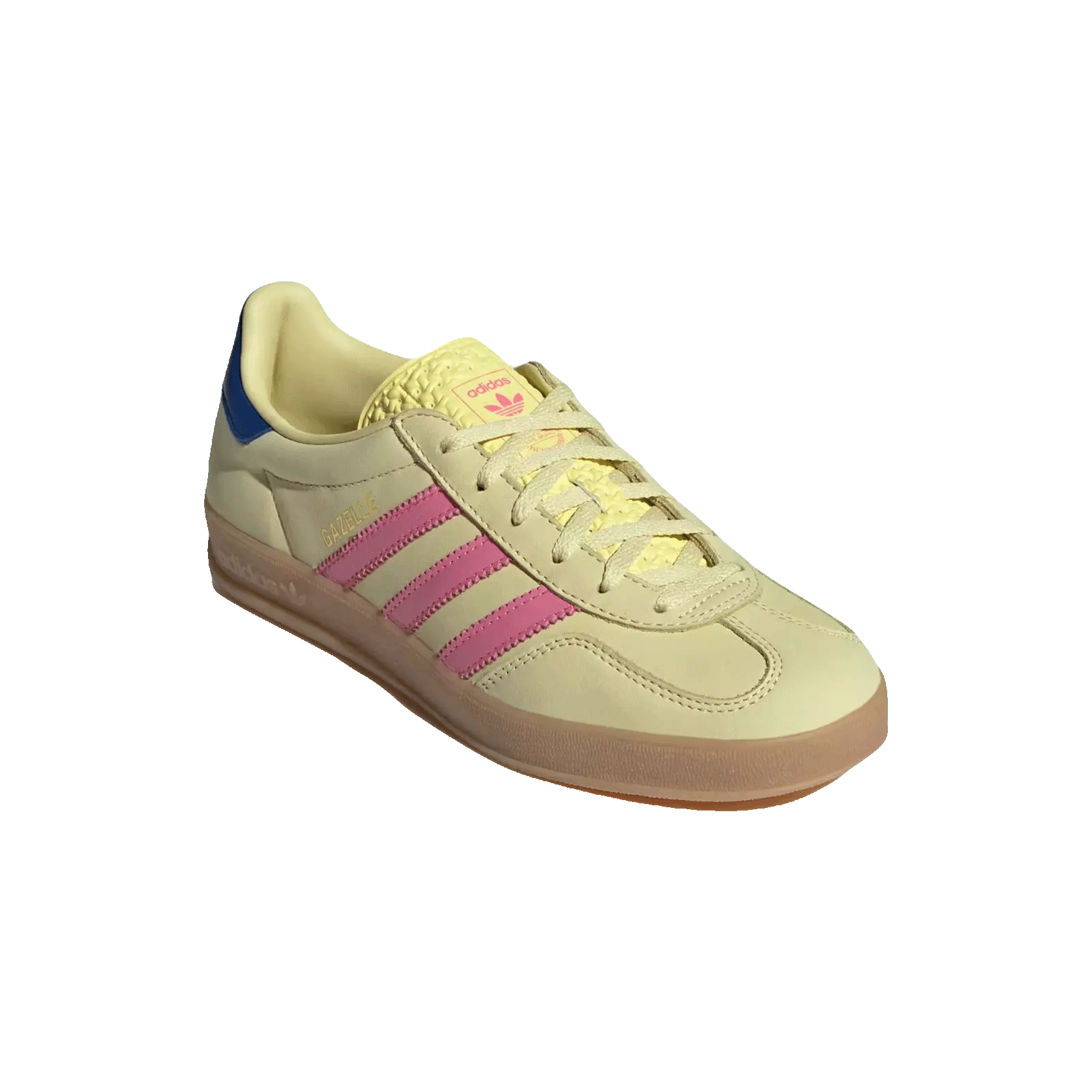 adidas Gazelle Indoor Powder Yellow Lucid Pink Royal (W) Side