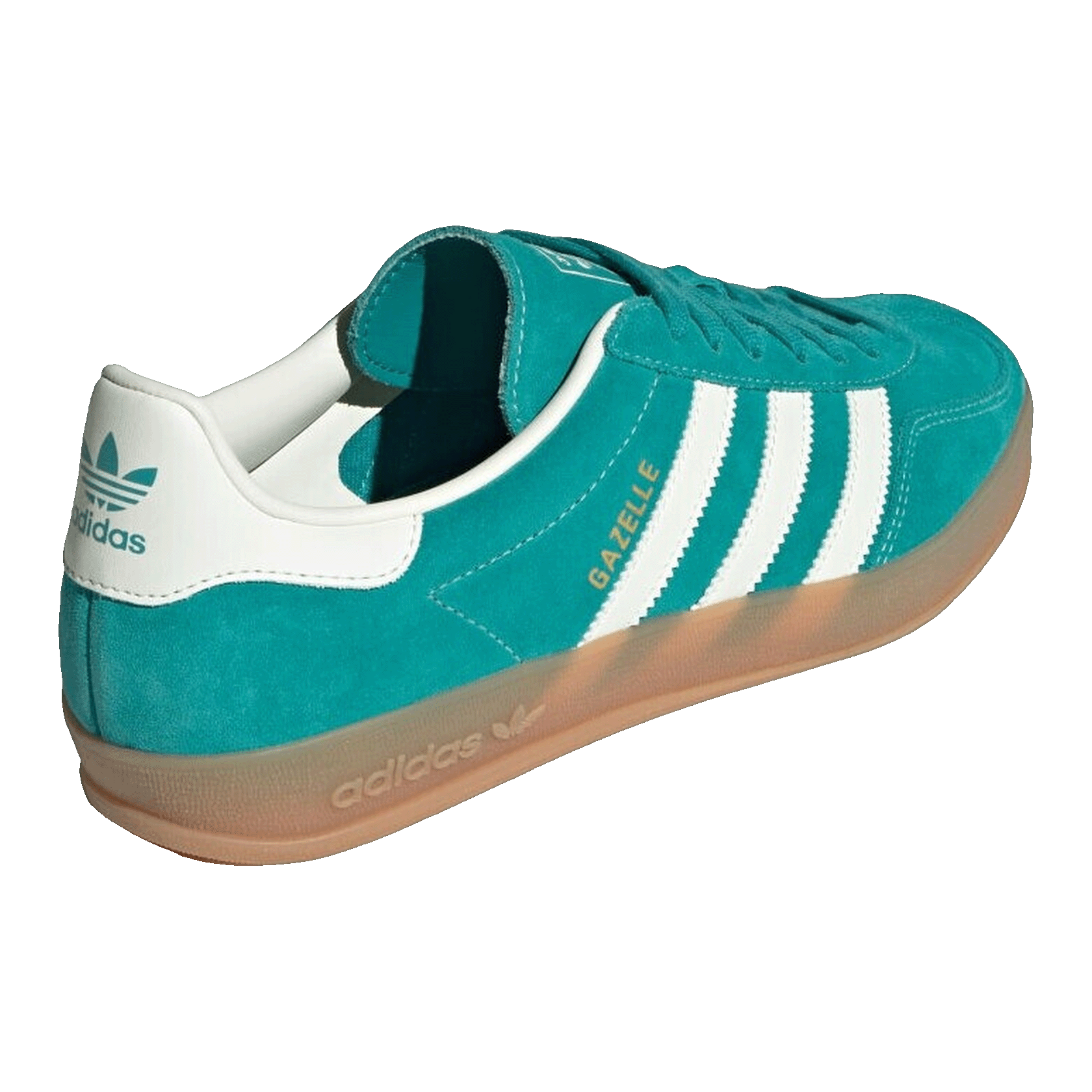 adidas Gazelle Indoor Pure Teal Off White Gold Metallic Back JQ8391