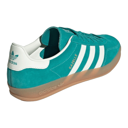 adidas Gazelle Indoor Pure Teal Off White Gold Metallic Back JQ8391