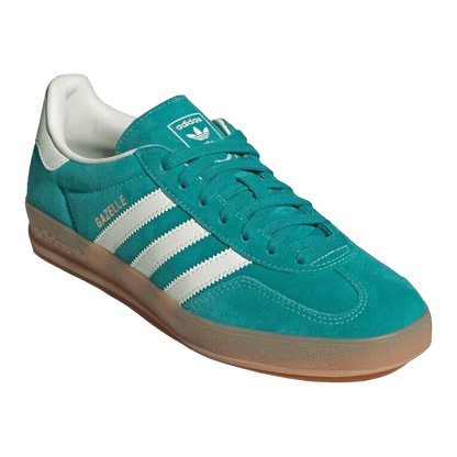 adidas Gazelle Indoor Pure Teal Off White Gold Metallic Side JQ8391