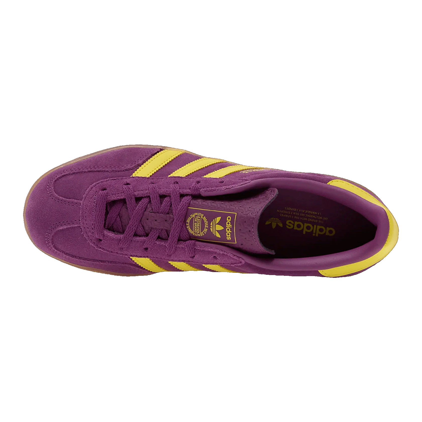adidas Gazelle Indoor Rich Mauve Bright Yellow (W) Oben JS1415