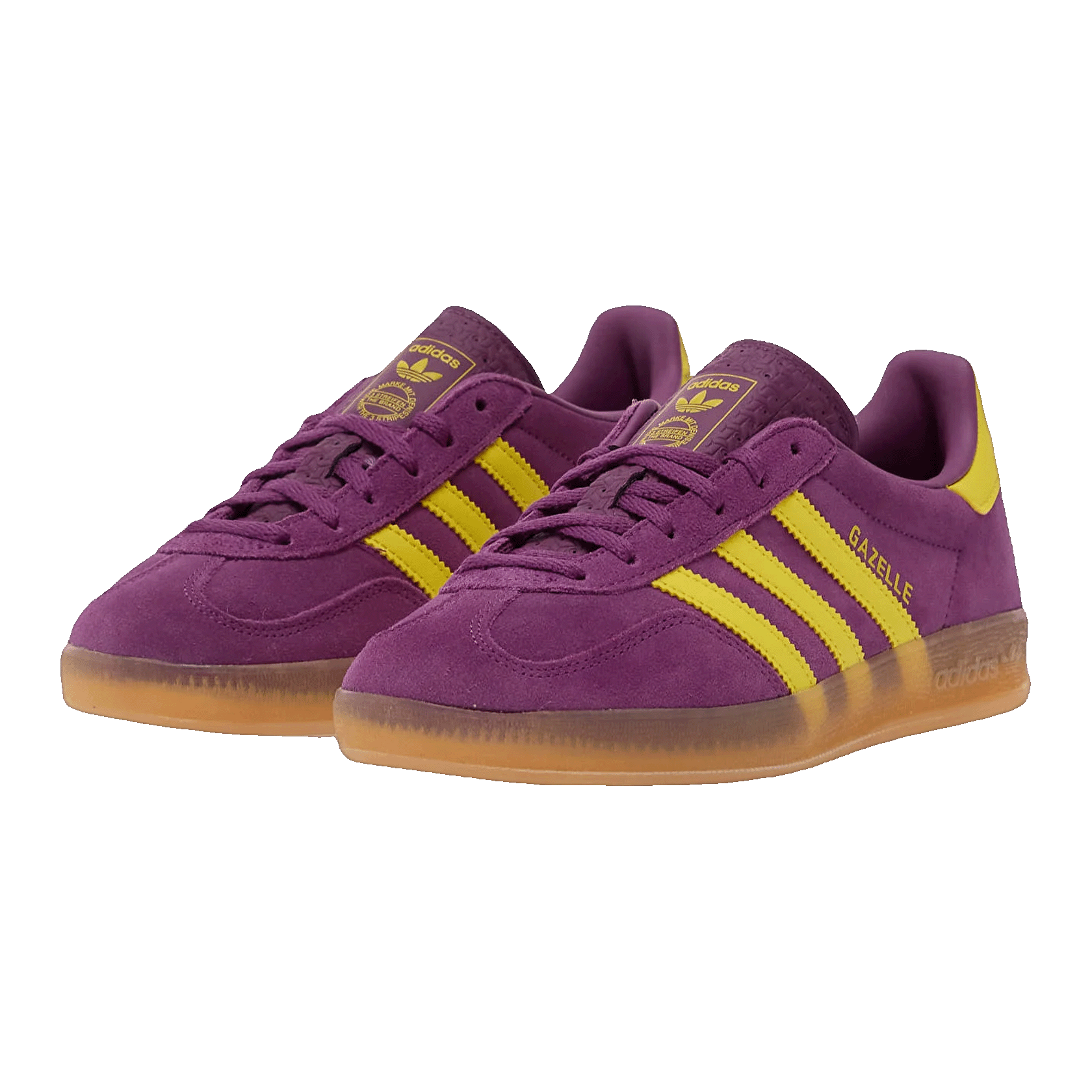 adidas Gazelle Indoor Rich Mauve Bright Yellow (W) Side JS1415