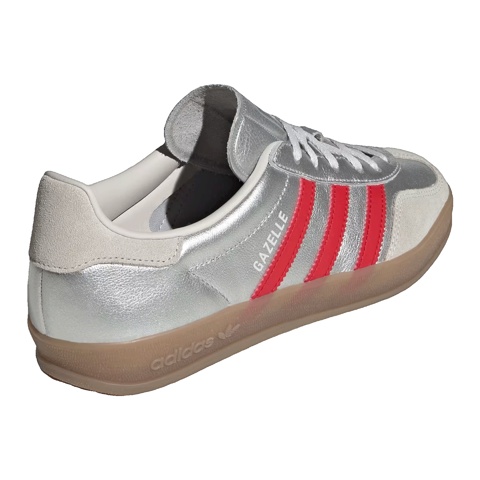 adidas Gazelle Indoor Silver Metallic Better Scarlet (W) Back JR2403
