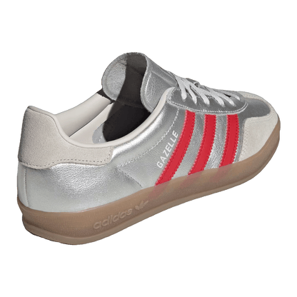 adidas Gazelle Indoor Silver Metallic Better Scarlet (W) Back JR2403