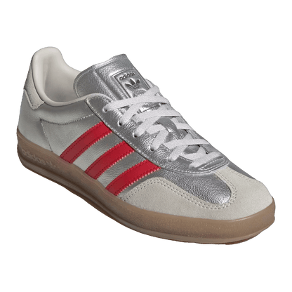 adidas Gazelle Indoor Silver Metallic Better Scarlet (W) Side JR2403