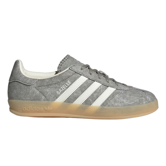 adidas Gazelle Indoor Silver Pebble Off White Canvas (W) IH7033