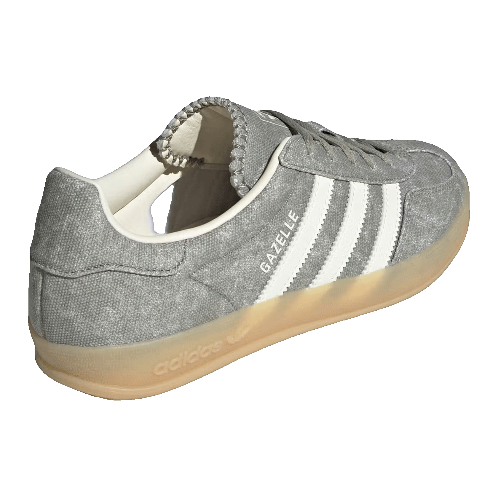 adidas Gazelle Indoor Silver Pebble Off White Canvas (W) Back IH7033