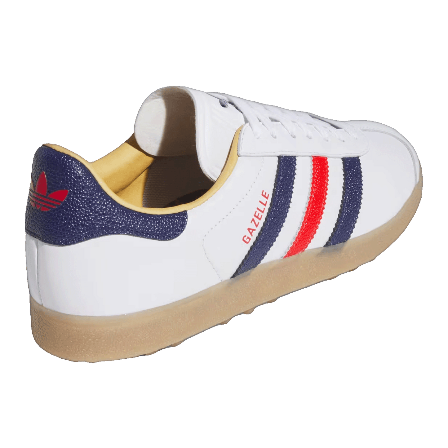 adidas Gazelle Leather Spikeless Golf White Dark Blue Red Back