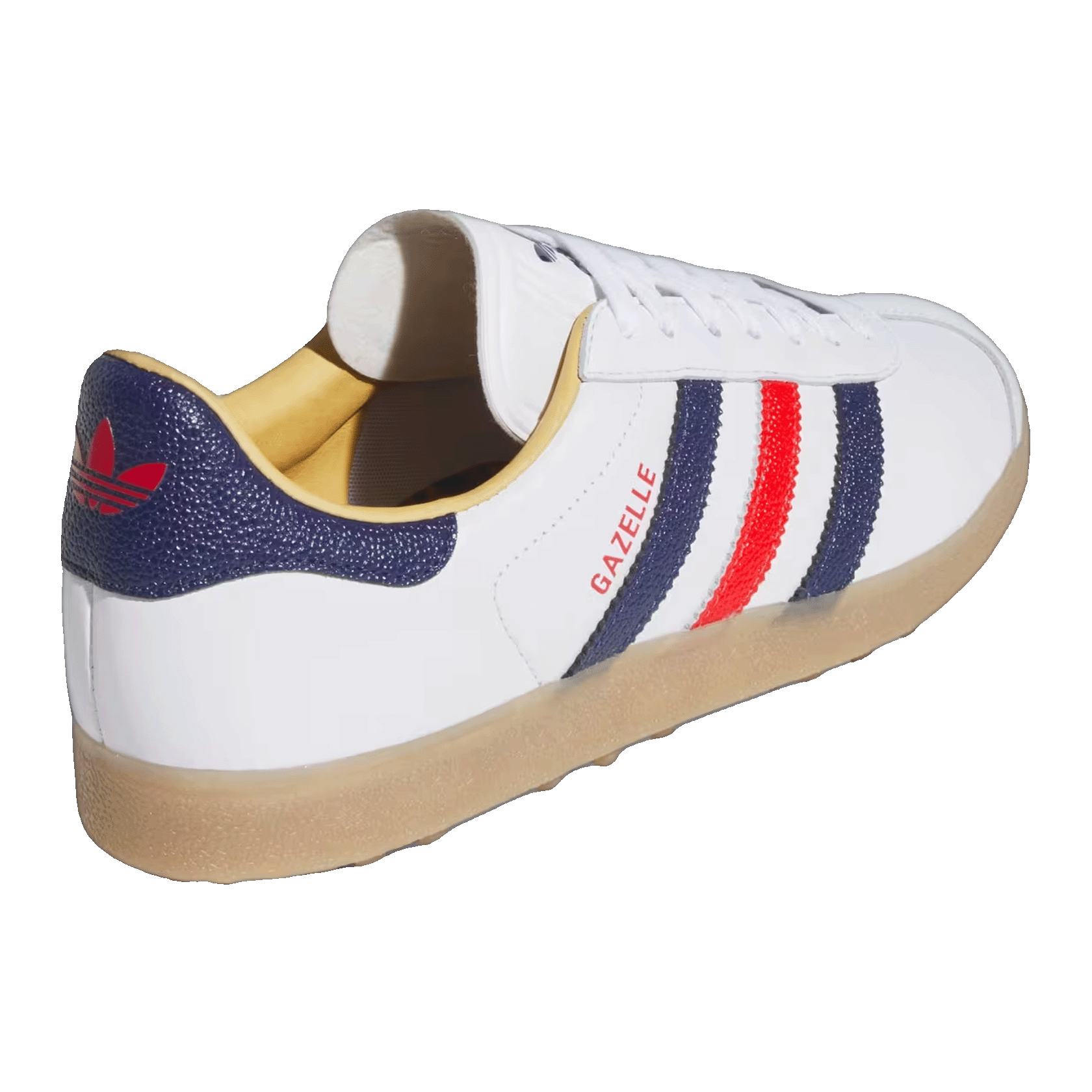 adidas Gazelle Leather Spikeless Golf White Dark Blue Red Back