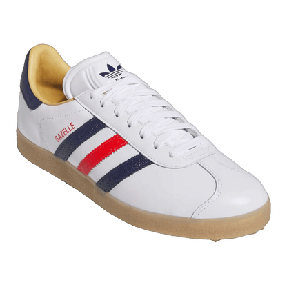 adidas Gazelle Leather Spikeless Golf White Dark Blue Red Side