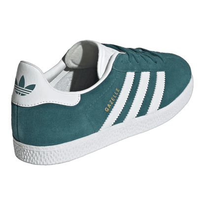 adidas Gazelle Legacy Teal Cloud White Gold Metallic (GS) Back IF9800