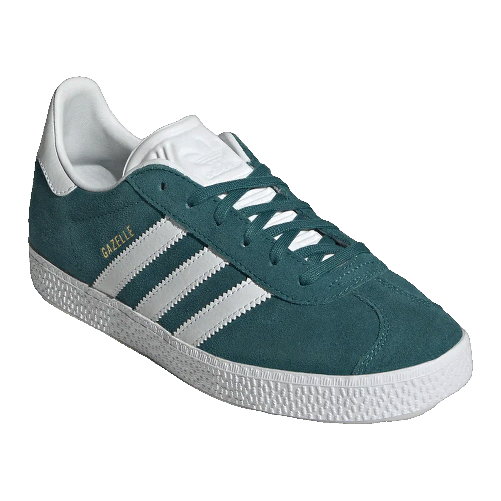 adidas Gazelle Legacy Teal Cloud White Gold Metallic (GS) Side IF9800