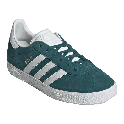 adidas Gazelle Legacy Teal Cloud White Gold Metallic (GS) Side IF9800