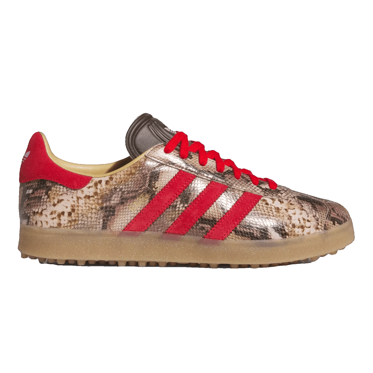 adidas Gazelle Lux Spikeless Golf Snakeskin Preloved Brown Better Scarlet
