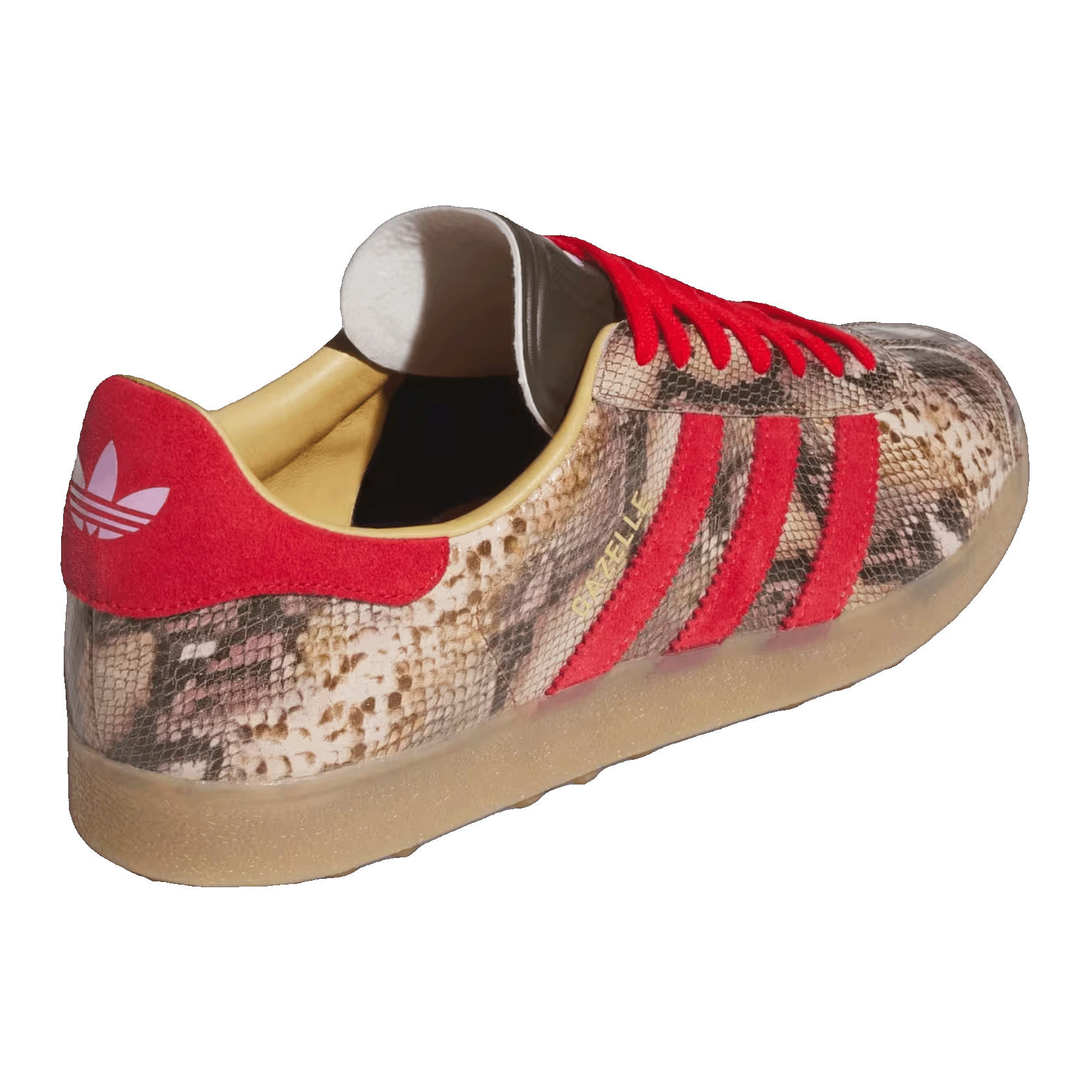 adidas Gazelle Lux Spikeless Golf Snakeskin Preloved Brown Better Scarlet Back