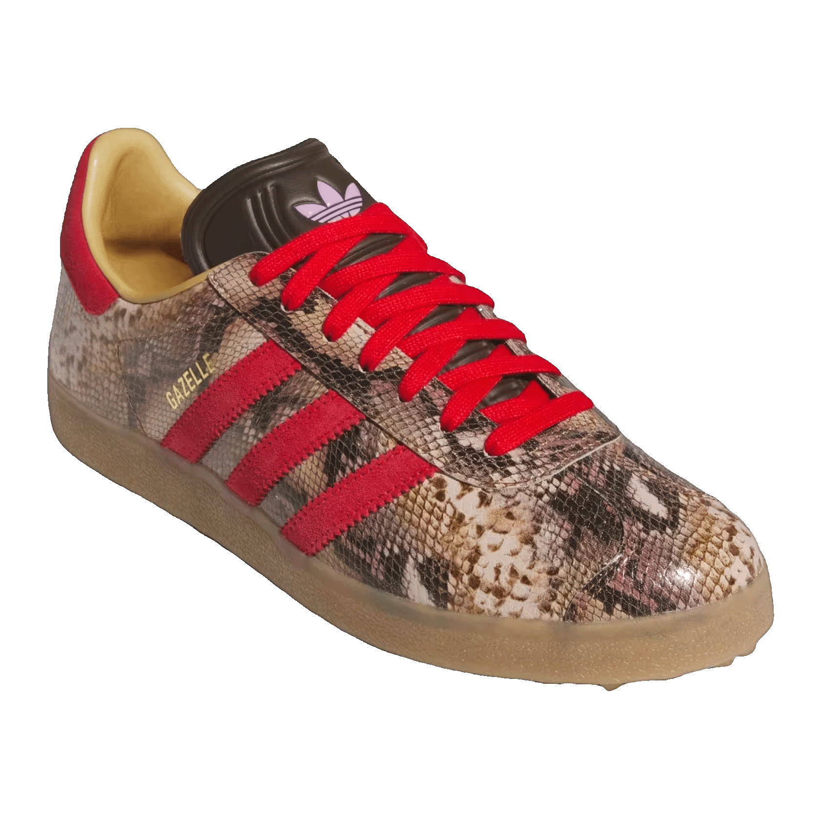 adidas Gazelle Lux Spikeless Golf Snakeskin Preloved Brown Better Scarlet Side
