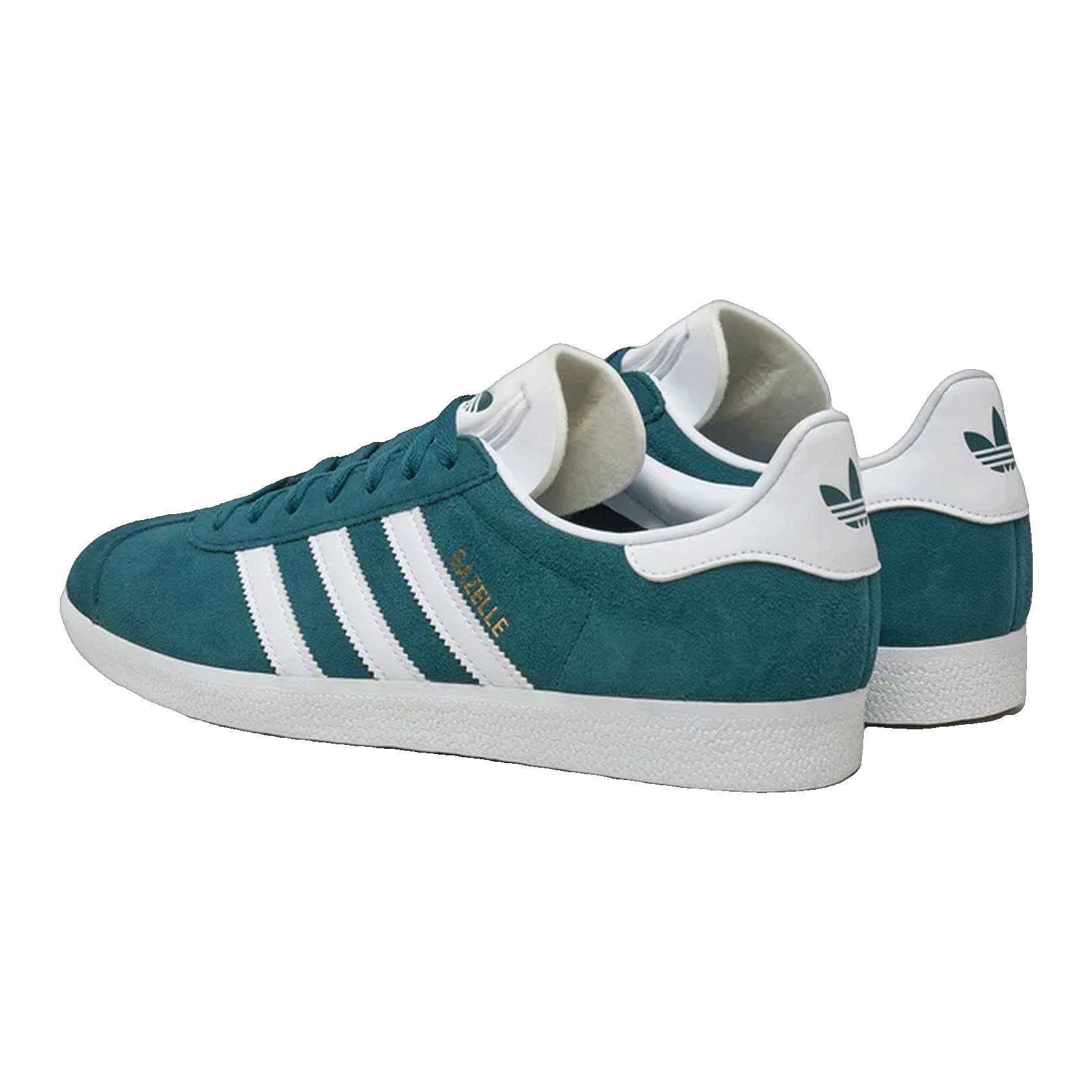 adidas Gazelle Mystery Green Cloud White Gold Metallic Back JH5383