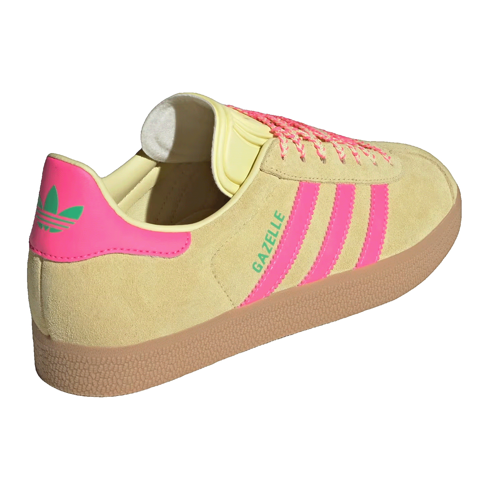 adidas Gazelle Powder Yellow Lucid Pink (W) Back JH7211