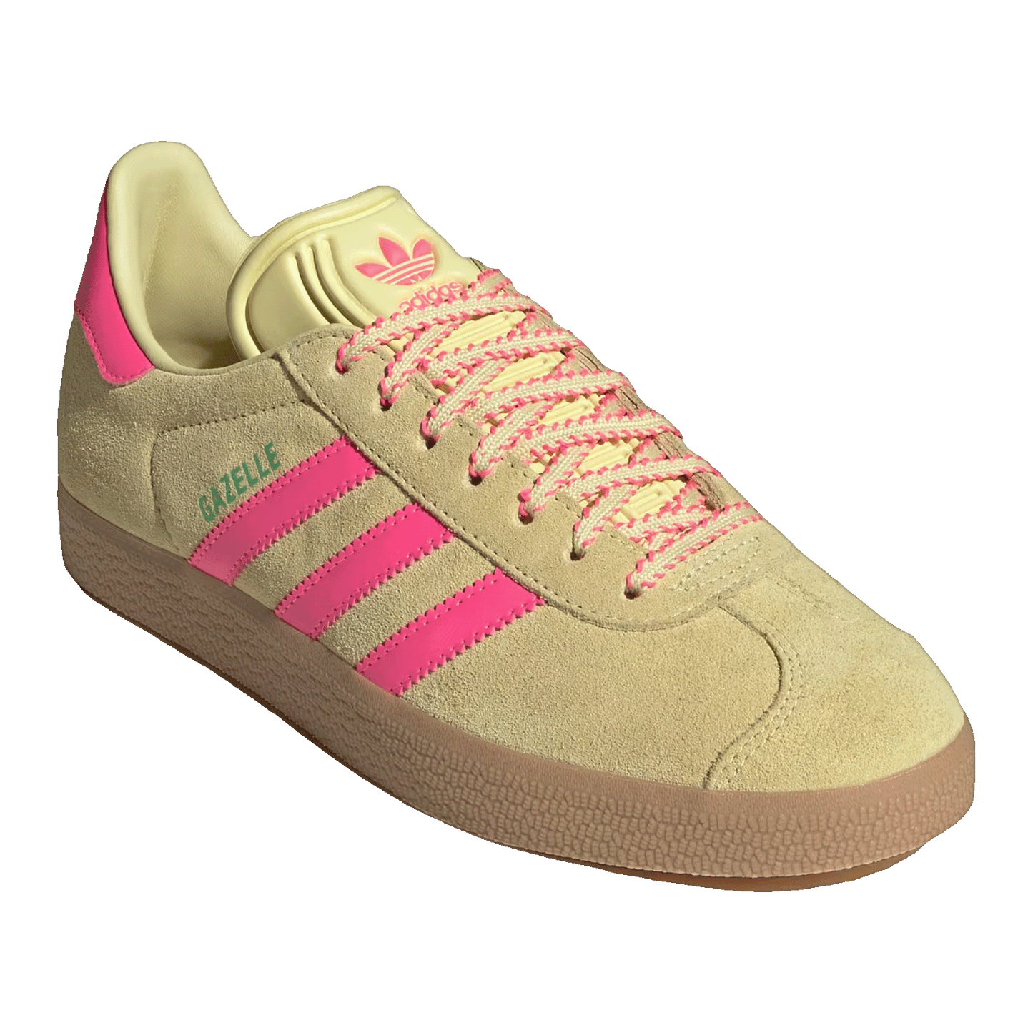 adidas Gazelle Powder Yellow Lucid Pink (W) Side JH7211