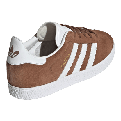 adidas Gazelle Preloved Brown Cloud White Gold Metallic (GS) Back IF9802