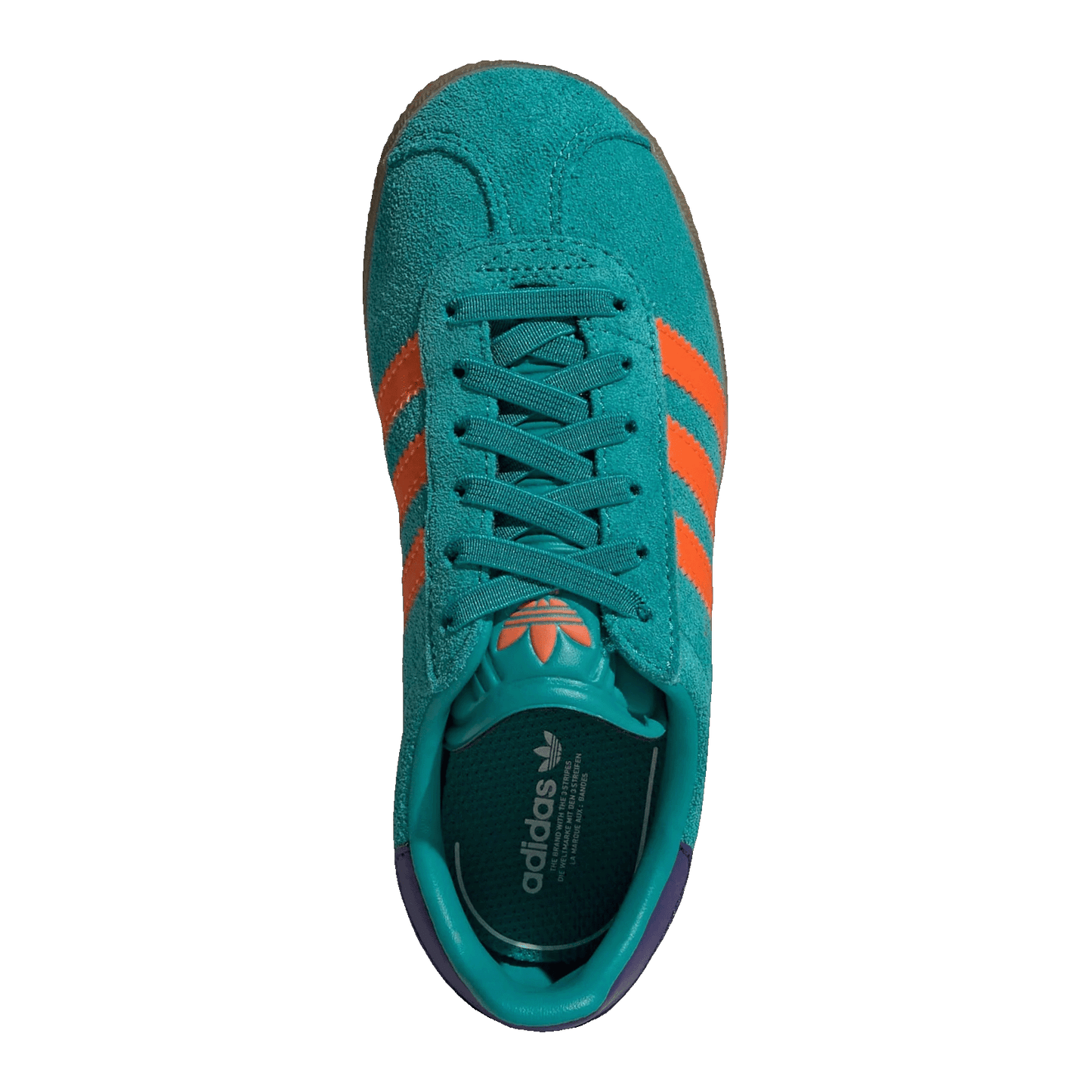 adidas Gazelle Pure Teal Impact Orange Collegiate Purple (GS) Oben JR5943