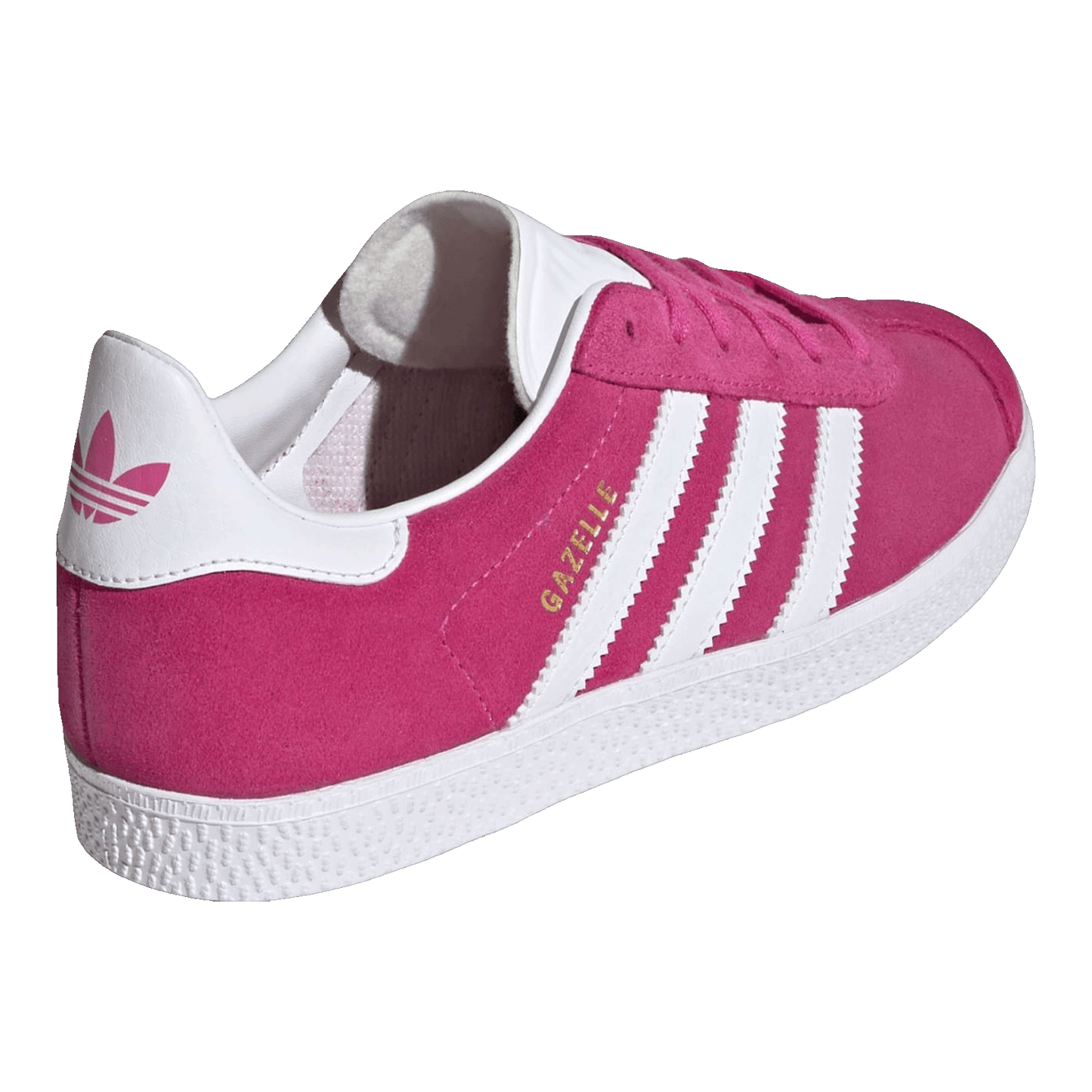 adidas Gazelle Semi Lucid Fuchsia Cloud White Gold Metallic (GS) Back IF9801