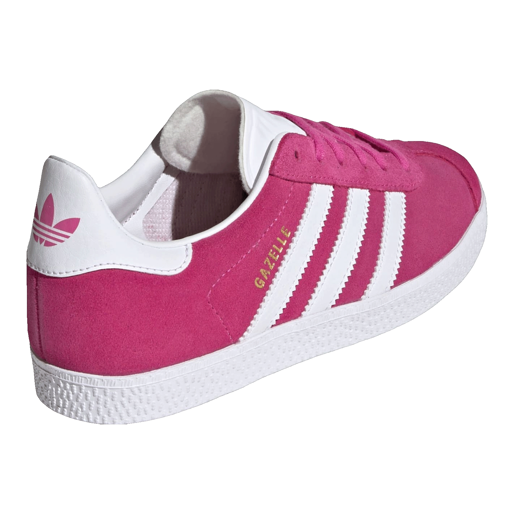 adidas Gazelle Semi Lucid Fuchsia Cloud White Gold Metallic (GS) Back IF9801