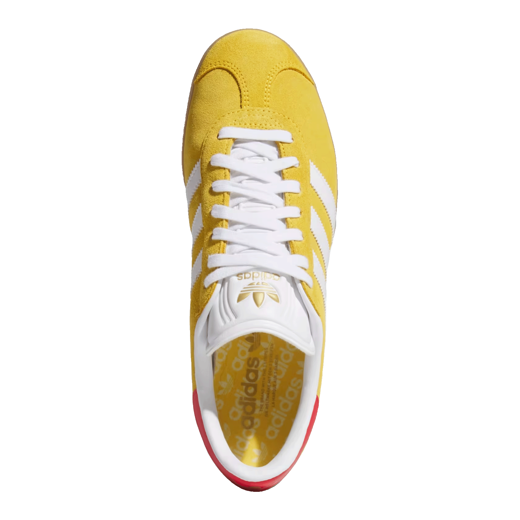 adidas Gazelle Spikeless Golf Bold Gold White Better Scarlet Oben