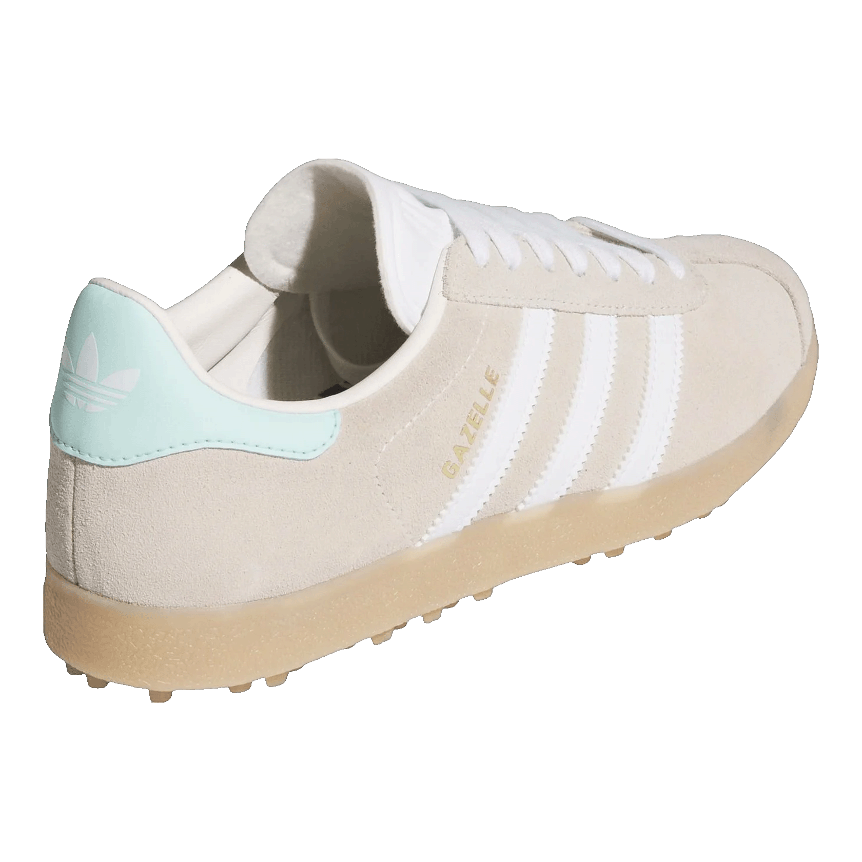 adidas Gazelle Spikeless Golf Chalk White Clear Mint (W) Back HP7075