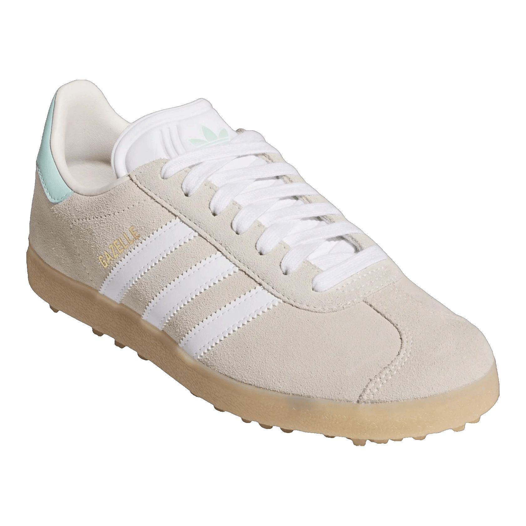 adidas Gazelle Spikeless Golf Chalk White Clear Mint (W) Side HP7075