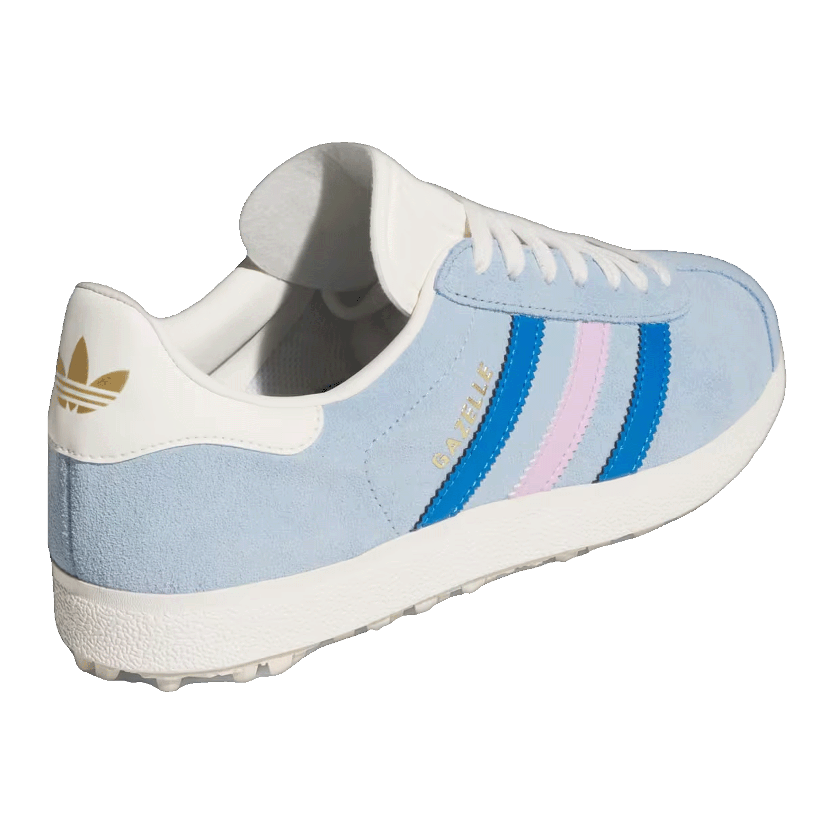 adidas Gazelle Spikeless Golf Clear Sky Blue Bird Bliss Lilac (W) Back JQ7756