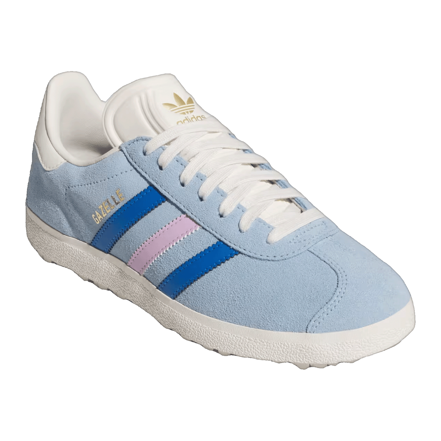 adidas Gazelle Spikeless Golf Clear Sky Blue Bird Bliss Lilac (W) Side JQ7756
