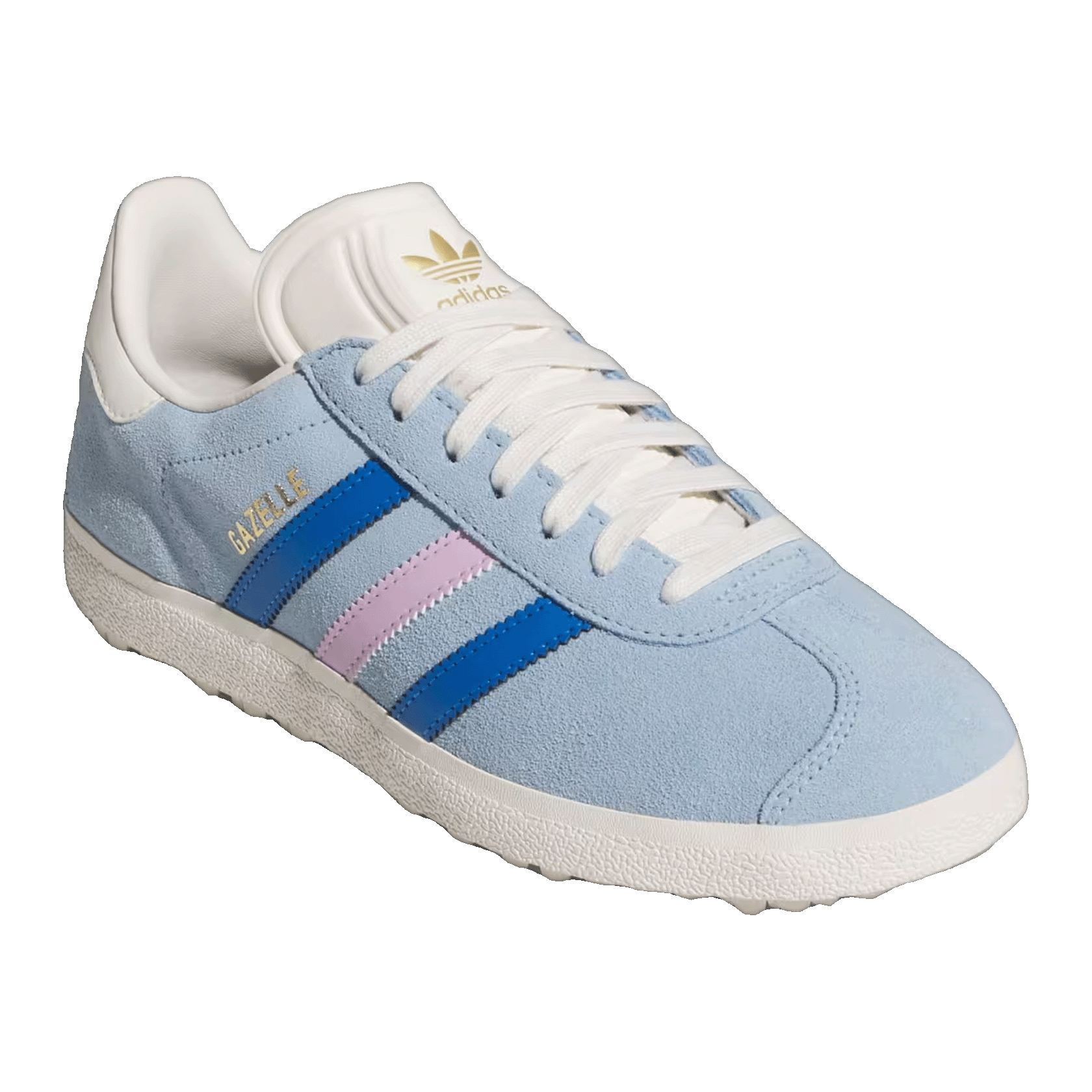 adidas Gazelle Spikeless Golf Clear Sky Blue Bird Bliss Lilac (W) Side JQ7756