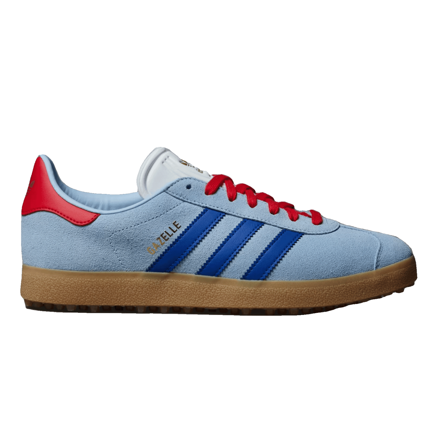 adidas Gazelle Spikeless Golf Clear Sky Royal Better Scarlet