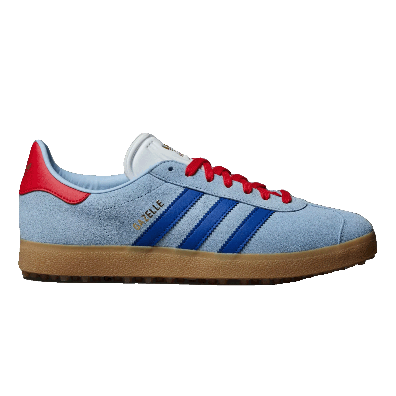 adidas Gazelle Spikeless Golf Clear Sky Royal Better Scarlet