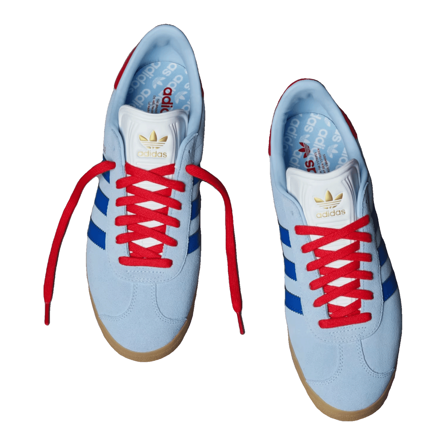 adidas Gazelle Spikeless Golf Clear Sky Royal Better Scarlet Oben
