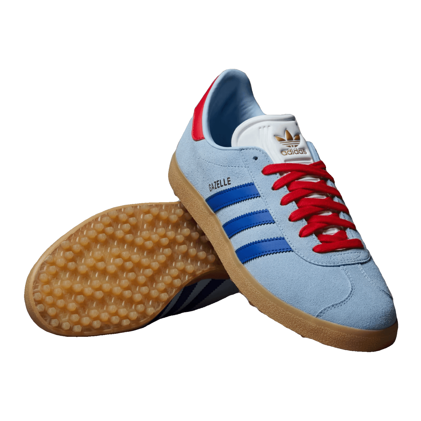 adidas Gazelle Spikeless Golf Clear Sky Royal Better Scarlet Side