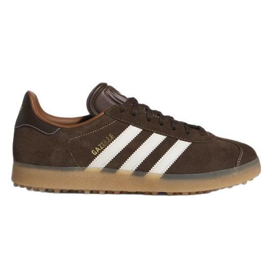 adidas Gazelle Spikeless Golf Dark Brown Chalk White JQ7747