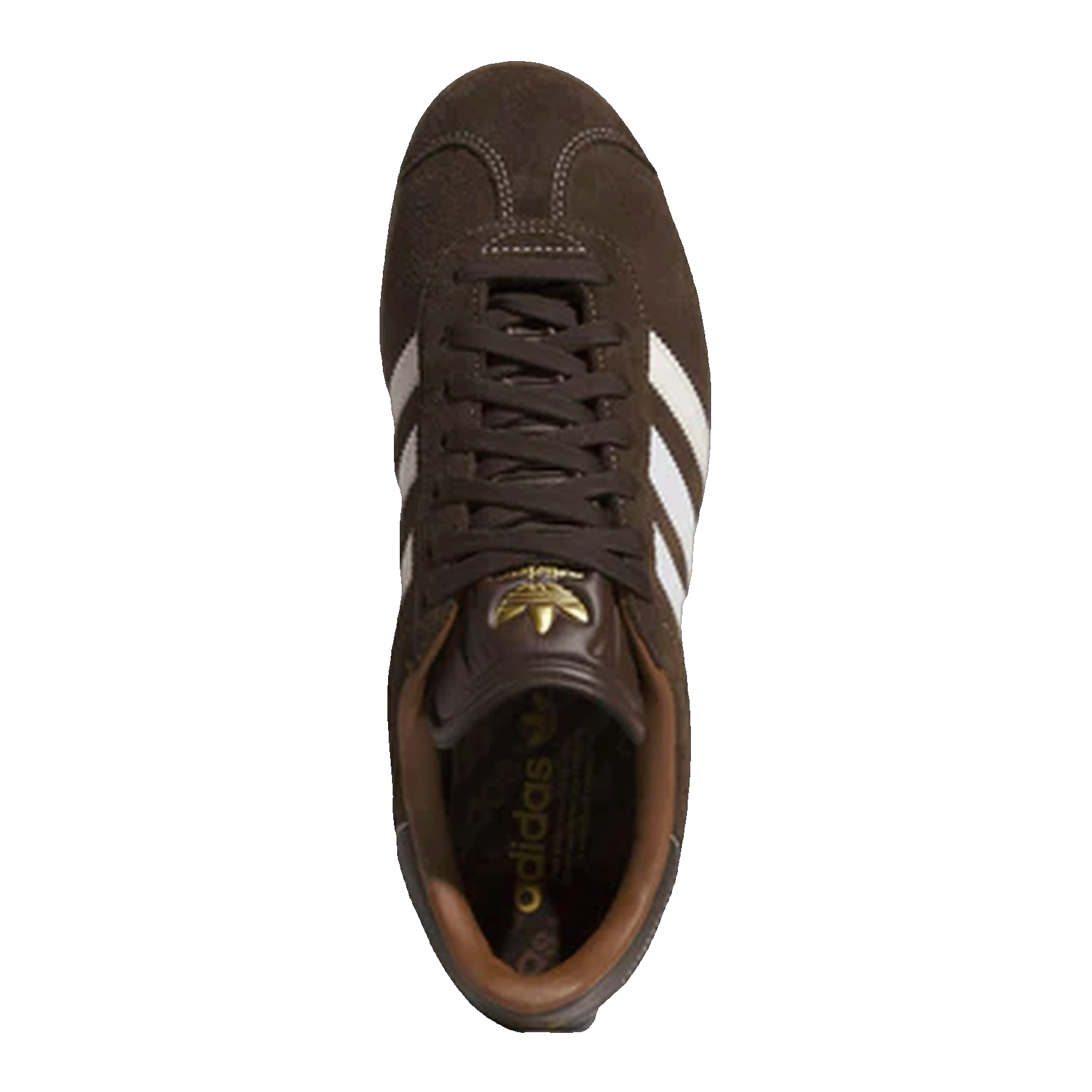 adidas Gazelle Spikeless Golf Dark Brown Chalk White Oben JQ7747