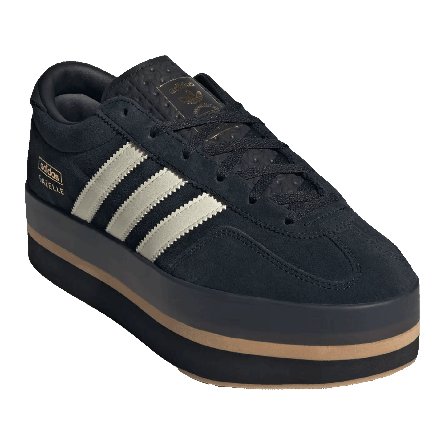 adidas Gazelle Stack Black Cream White (W) Side