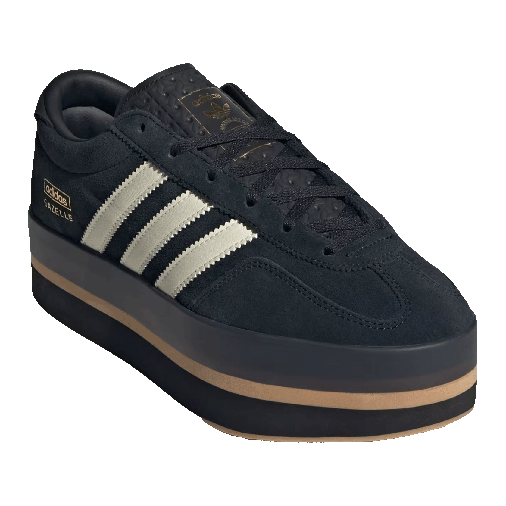 adidas Gazelle Stack Black Cream White (W) Side