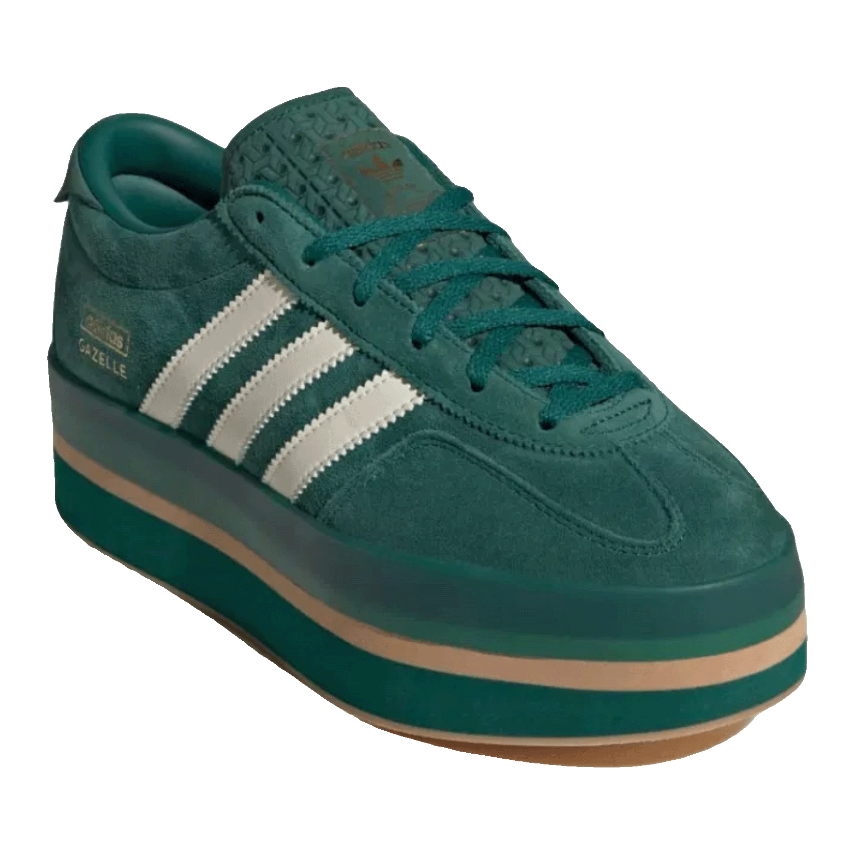adidas Gazelle Stack Collegiate Green Cream White (W) Side