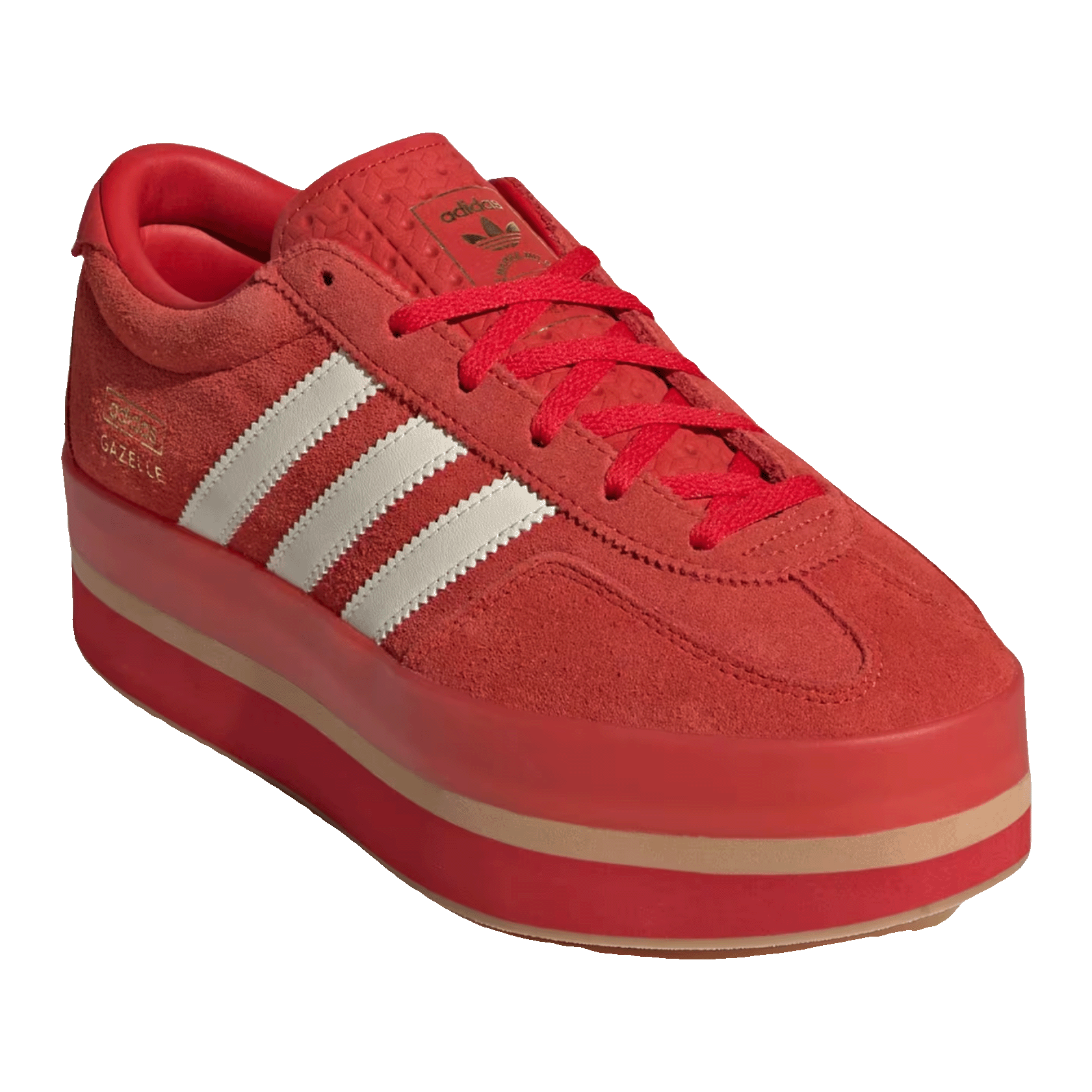 adidas Gazelle Stack Red Cream White (W) Side