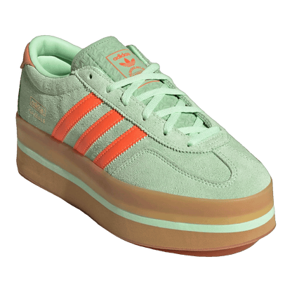 adidas Gazelle Stack Semi Green Spark Solar Orange Gum (W) Side JR8180